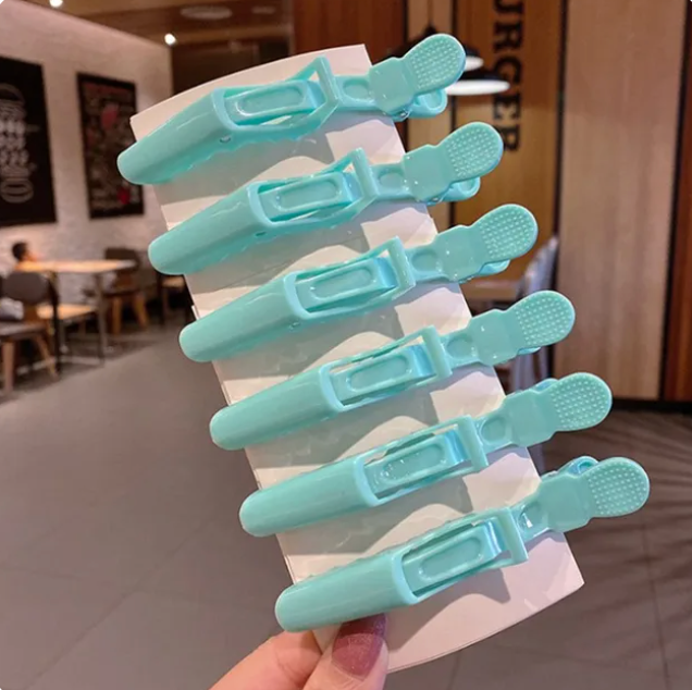 6 Pcs Alligator Hair Clip Salon Hair Accessory Solid Color Hair Pins Style