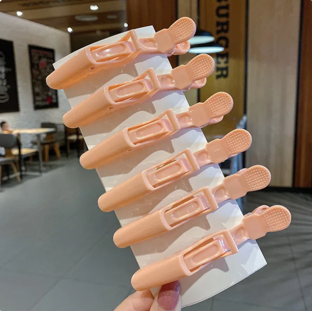 6 Pcs Alligator Hair Clip Salon Hair Accessory Solid Color Hair Pins Style