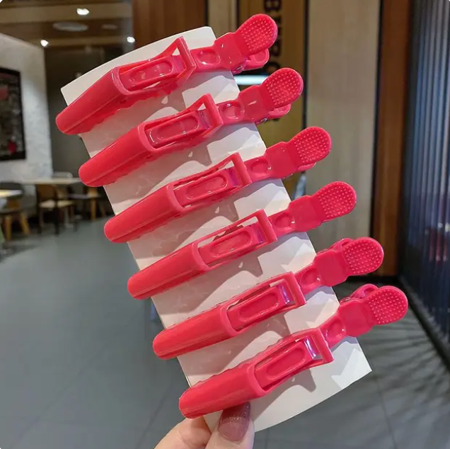 6 Pcs Alligator Hair Clip Salon Hair Accessory Solid Color Hair Pins Style