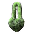 Plush Womans Handbag Heart Faux Fur Shoulder Bag Hand bag Love Tote Bag