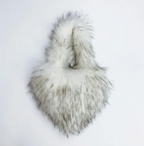 Plush Womans Handbag Heart Faux Fur Shoulder Bag Hand bag Love Tote Bag