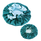 2 Pcs Reversible Double Sided Silky Bonnet Womans Kids Matching Bonnet Sleep Cap Set