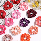 Satin Silk Hair Scrunchies Random Assorted  60Pcs 45 Pcs Solid Color Set Soft Texture Hair