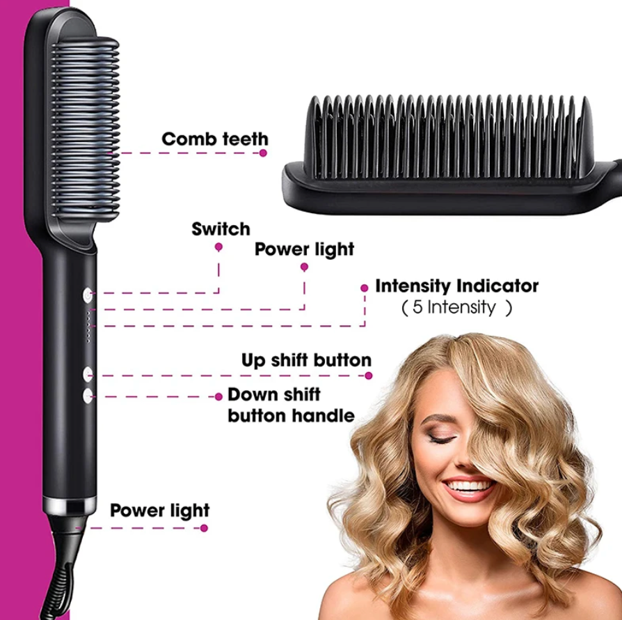 Hair Comb Straightener Styling Safty Hot Comb Flat Iron Hair Straightener  rush
