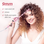 9mm Ceramic Coating Mini Pink Curling Iron Wand