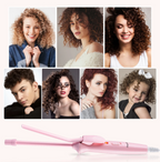 9mm Ceramic Coating Mini Pink Curling Iron Wand