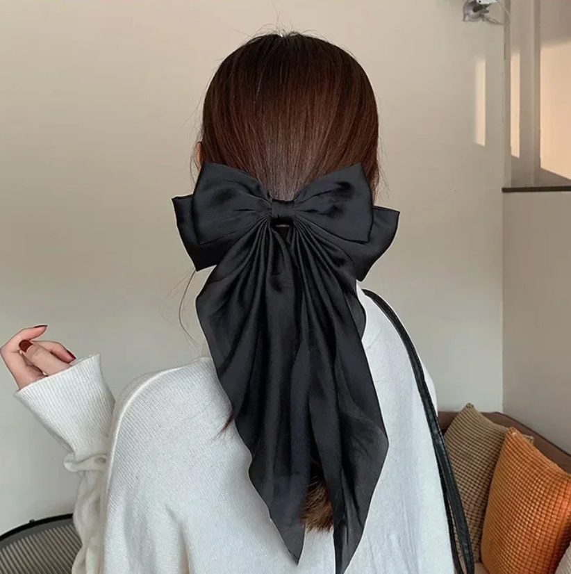 Large  Fashion Accessory Elegant Solid Color Hair Bow