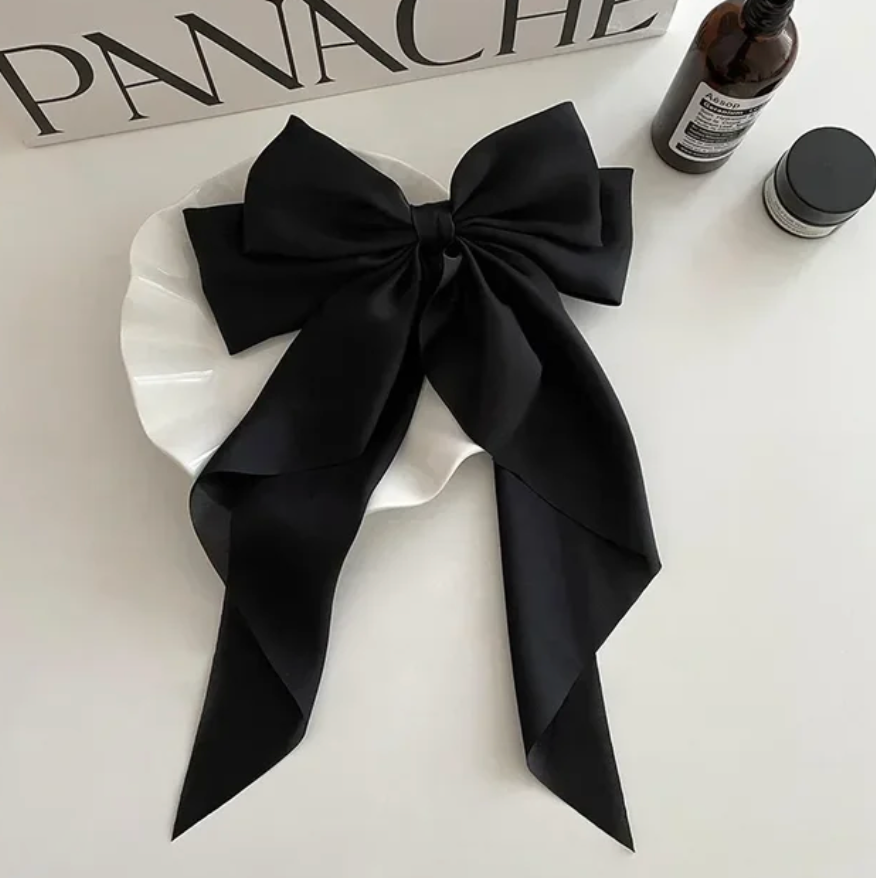 Large  Fashion Accessory Elegant Solid Color Hair Bow