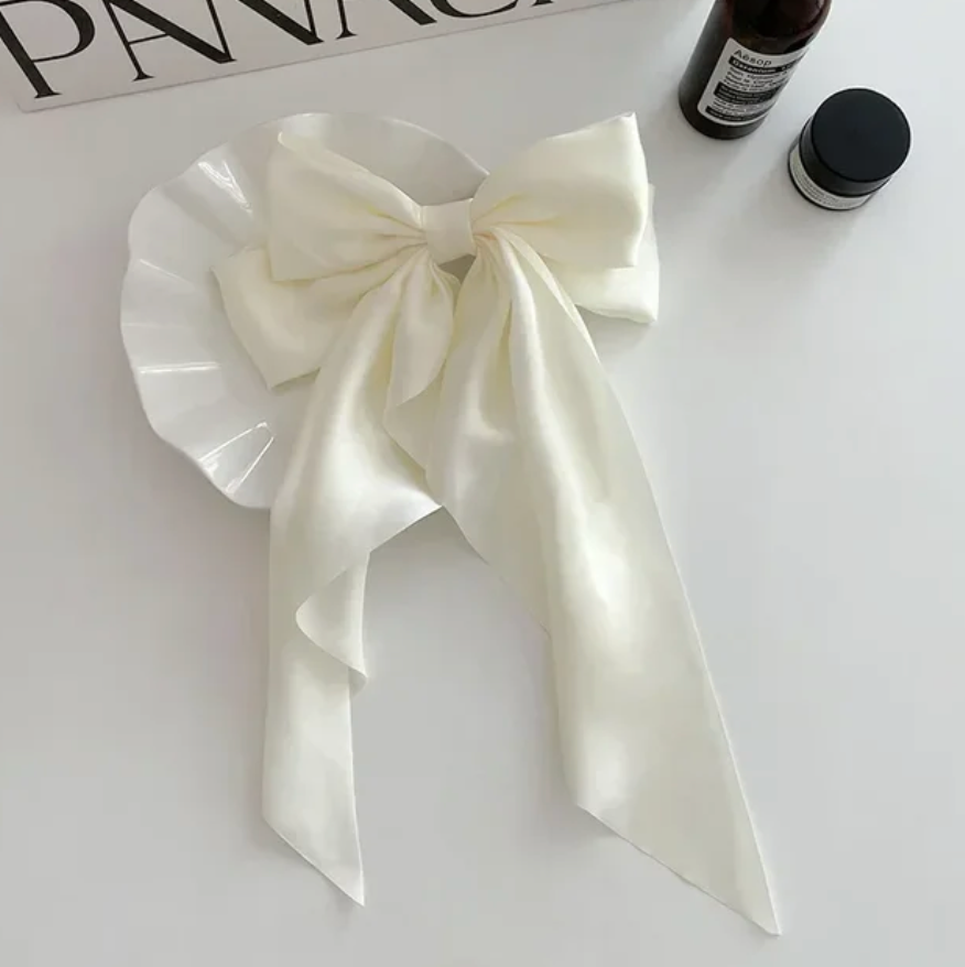 Large  Fashion Accessory Elegant Solid Color Hair Bow