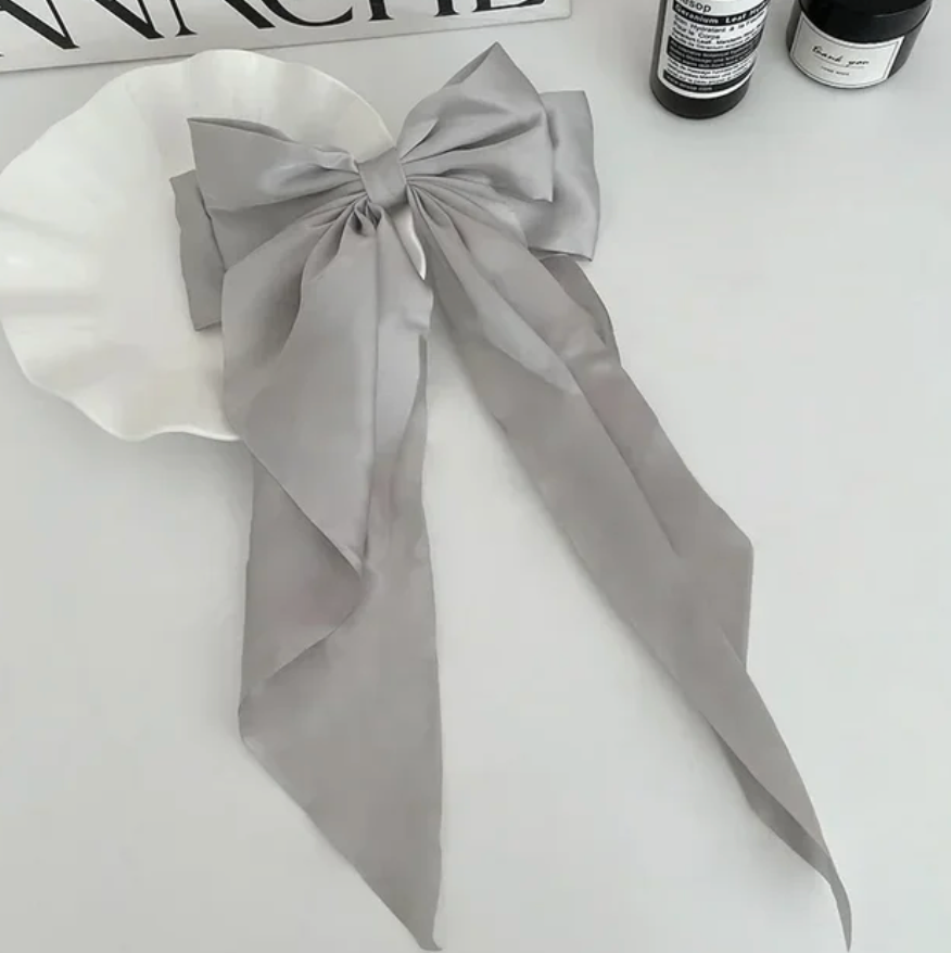 Large  Fashion Accessory Elegant Solid Color Hair Bow
