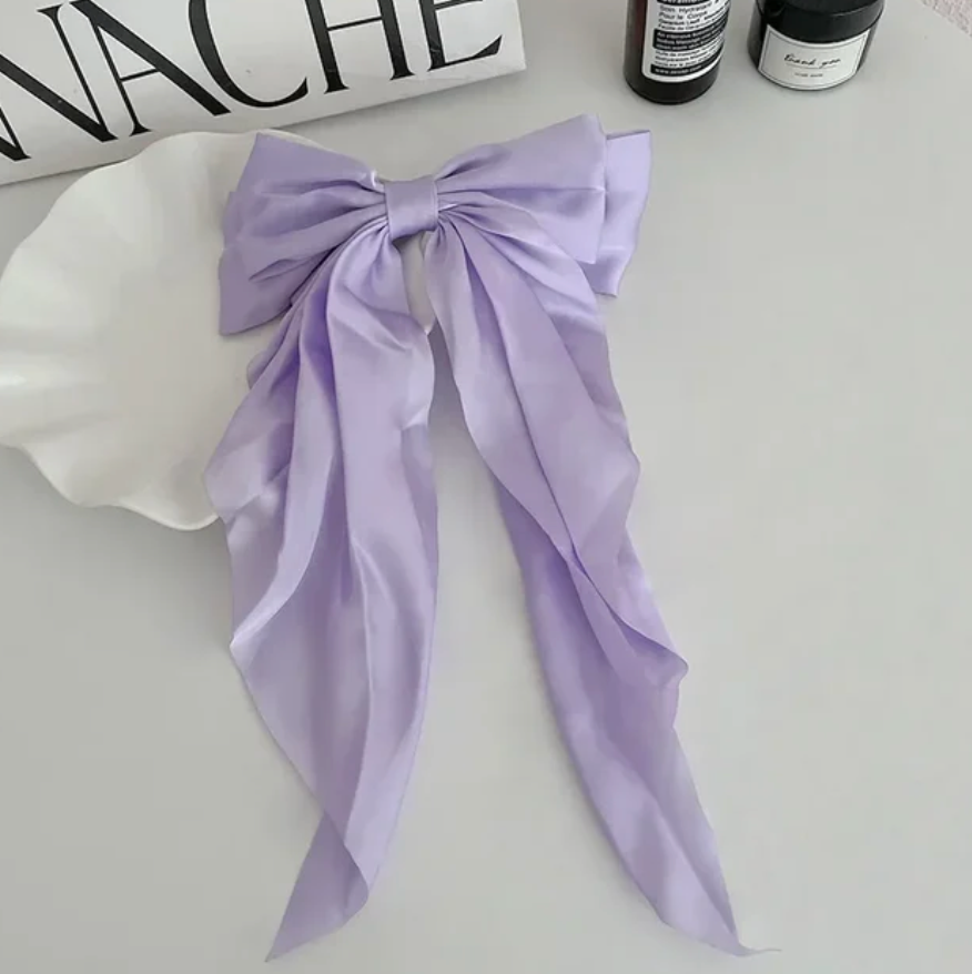 Large  Fashion Accessory Elegant Solid Color Hair Bow
