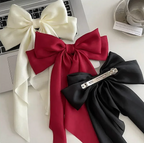 Large  Fashion Accessory Elegant Solid Color Hair Bow
