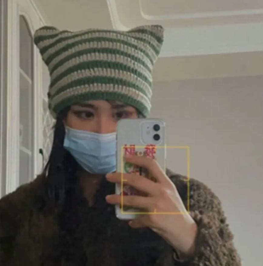 Handmade Japanese Cat Ear Trending Unisex Beanie Warm Skully Winter Cap Headwear