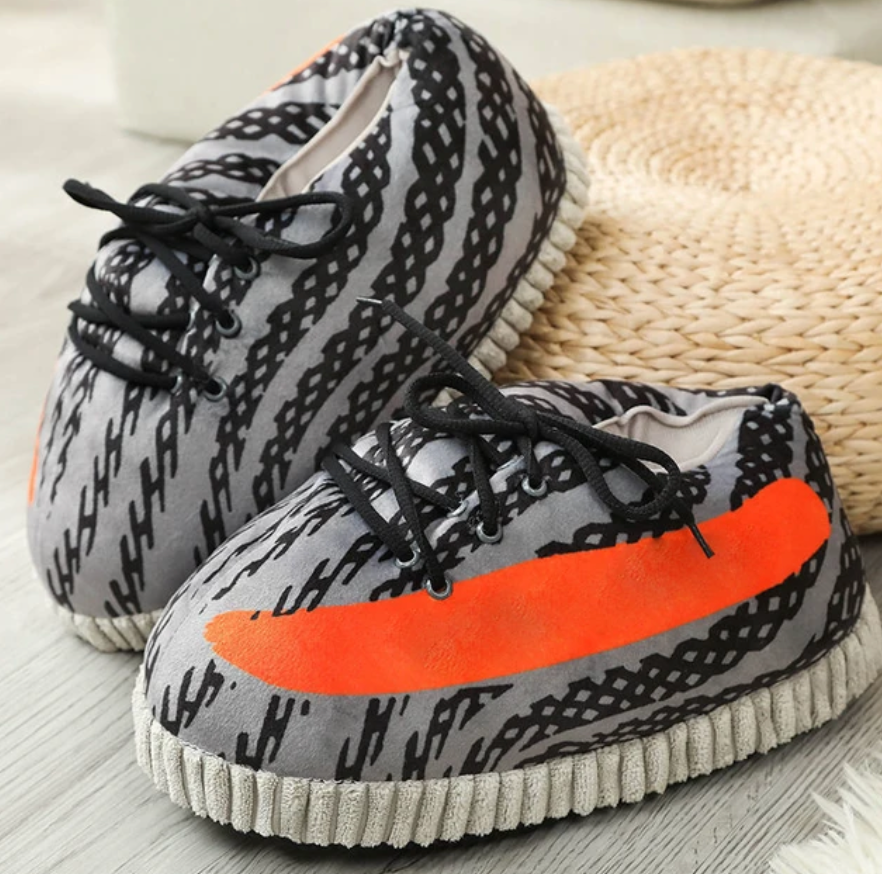 Plush Cotton Home Sneaker Slippers Woman Men Cute Cartoon Foam Shoes