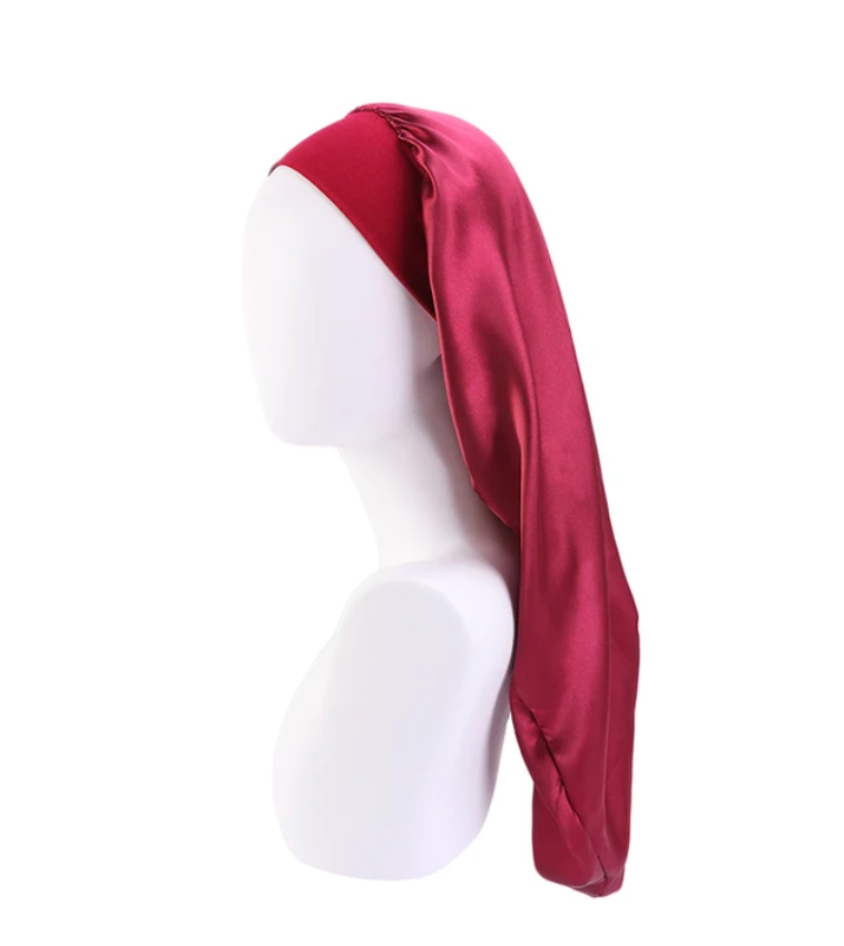 Long No Tie Sleeping Bonnet Womans Hair Protection Night Cap