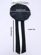 Reversable Satin Sleeping Cap Double Sided Adjustable Bow Tie Night Bonnet