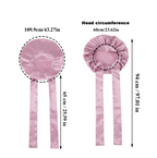 Ladies Solid Color Sleep Cap Polyester Silky Satin Hair Protection Fashion Bonnet