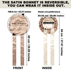 Reversable Double Sided Sleeping Bonnet Womans Night Tie Knot Sleep Cap