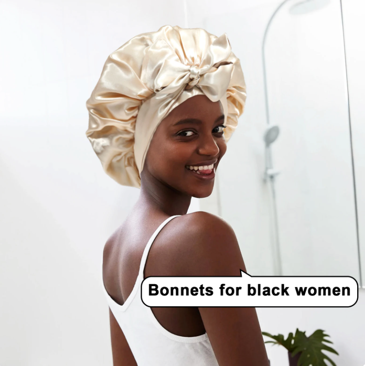 Reversable Double Sided Sleeping Bonnet Womans Night Tie Knot Sleep Cap