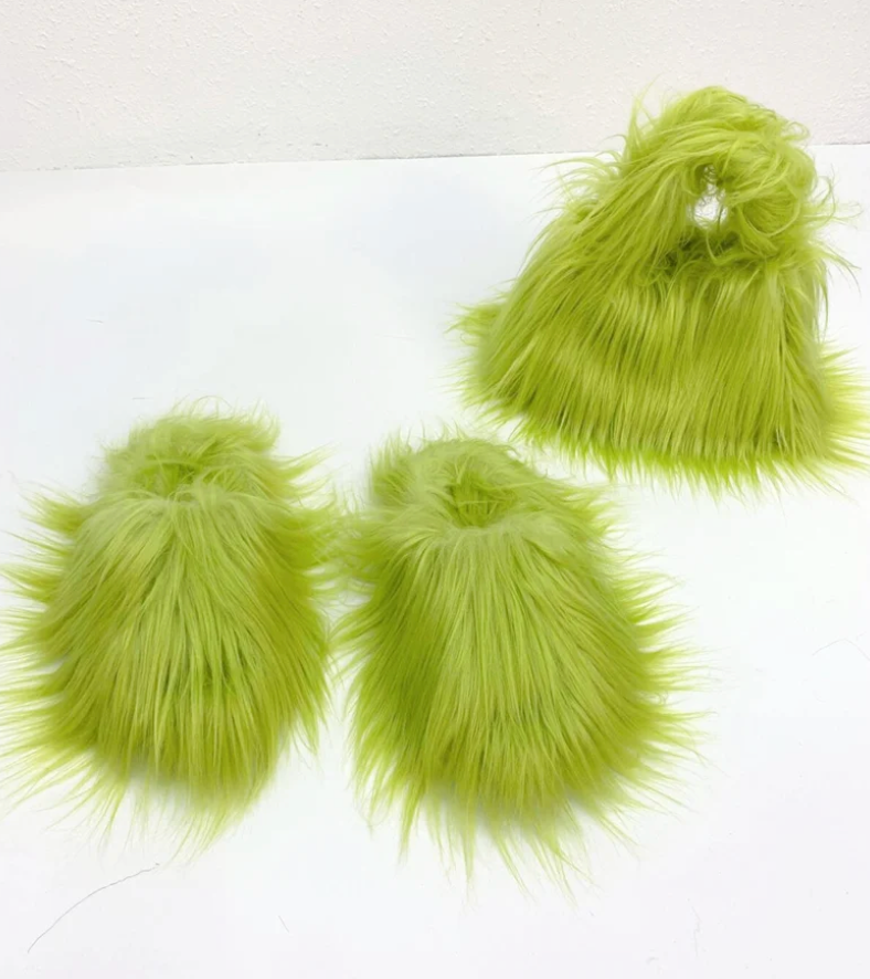 Fuzzy Faux Fur Shoulder Bag Tote Womans Plush Crossbody Handbag With Chain