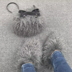 NEW Fur Purse With Fluffy Shoes Set Fashion Matching Style Trending Set