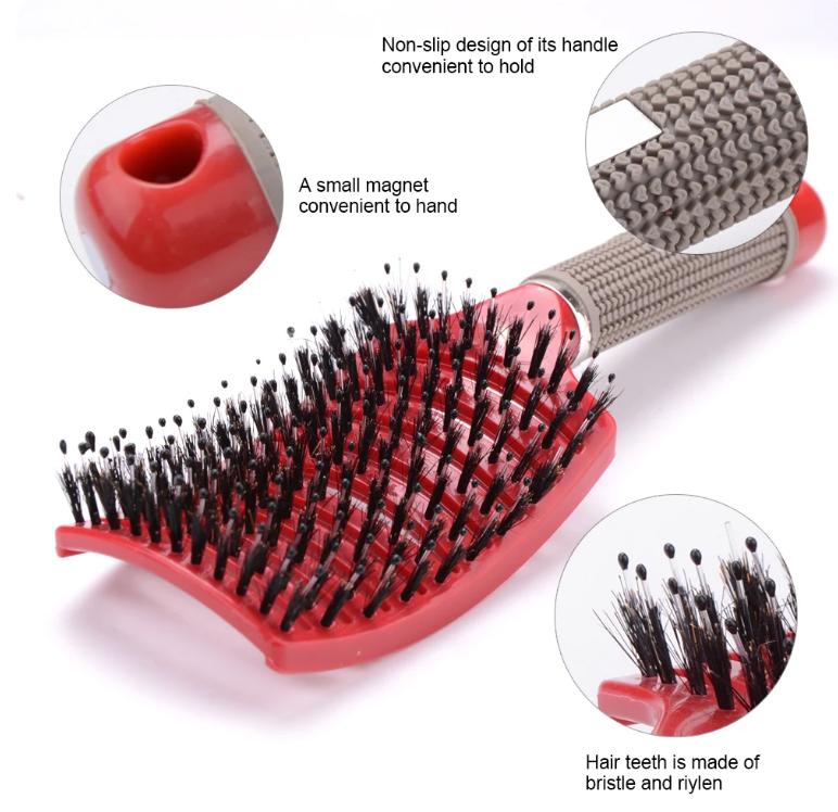 Scalp Massage Detangling Nylon Hair Brush Salon Hairdressing Styling Tool