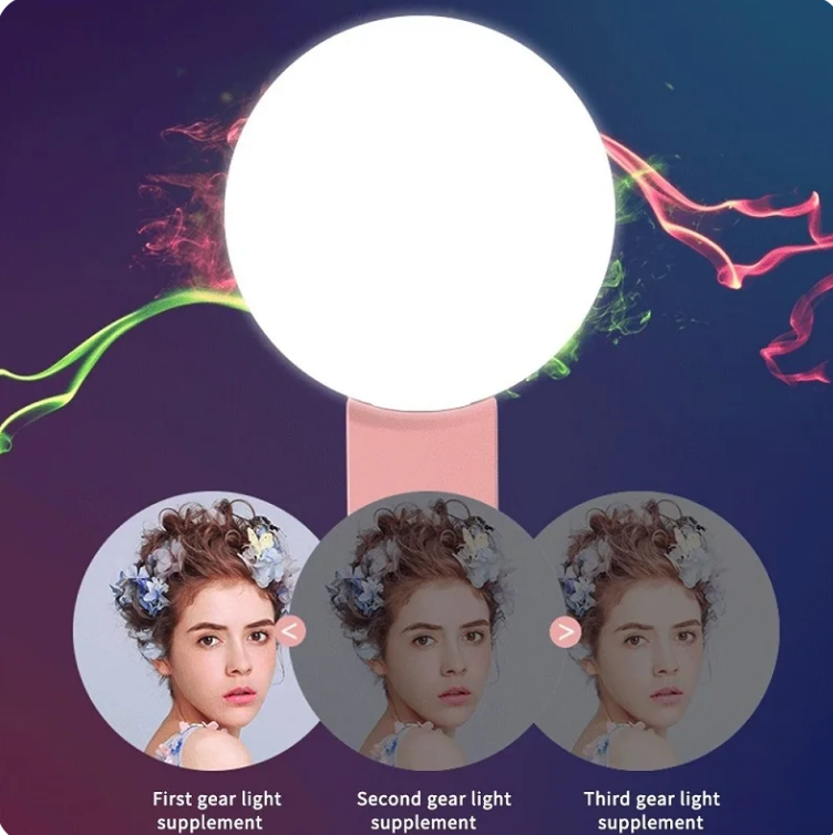Mini Selfie Light Portable Photo Enhancer LED Beauty Light Phone Attachment
