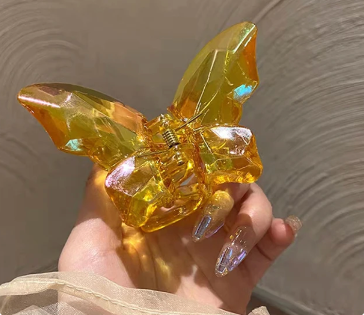 Butterfly Woman Acrylic Hair Claw Clip Girls Large Butterfly Clip