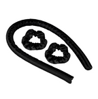 Womans Heatless Hair Curler Silk Ribbon Curling Rod Soft Styling Tool