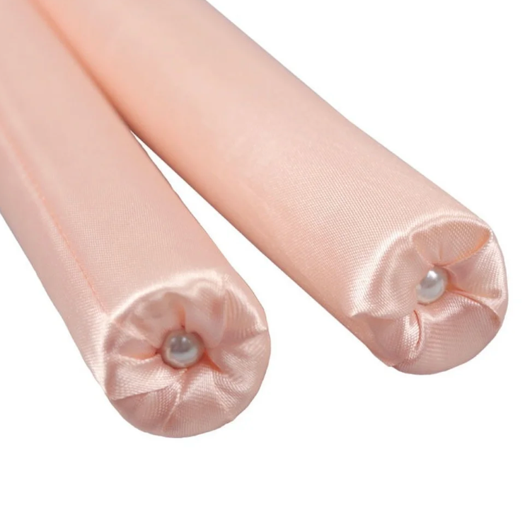 Womans Heatless Hair Curler Silk Ribbon Curling Rod Soft Styling Tool