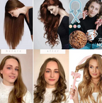 Womans Heatless Hair Curler Silk Ribbon Curling Rod Soft Styling Tool