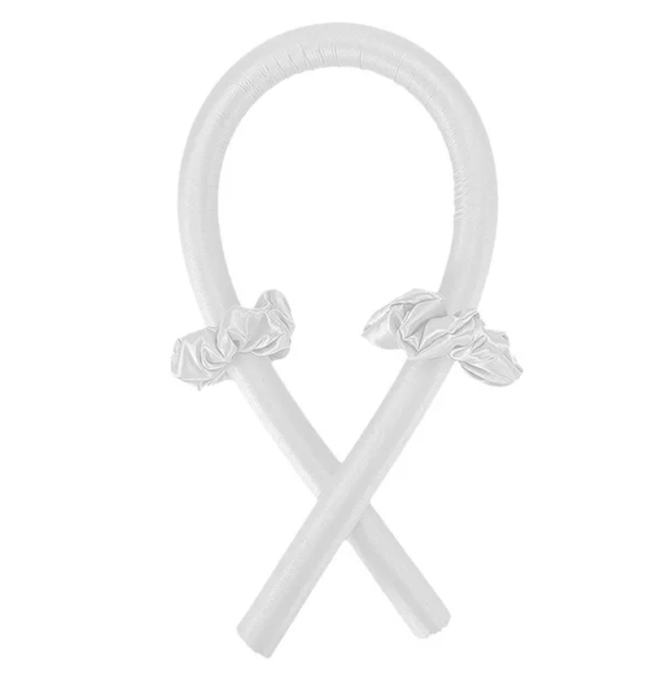 Womans Heatless Hair Curler Silk Ribbon Curling Rod Soft Styling Tool