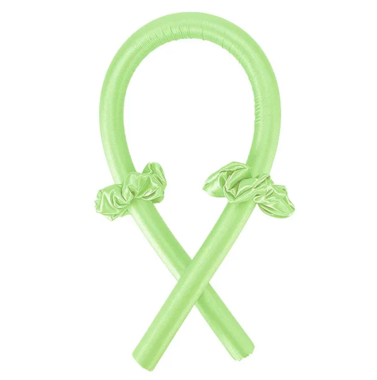 Womans Heatless Hair Curler Silk Ribbon Curling Rod Soft Styling Tool