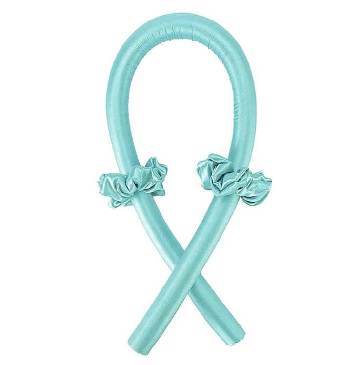 Womans Heatless Hair Curler Silk Ribbon Curling Rod Soft Styling Tool