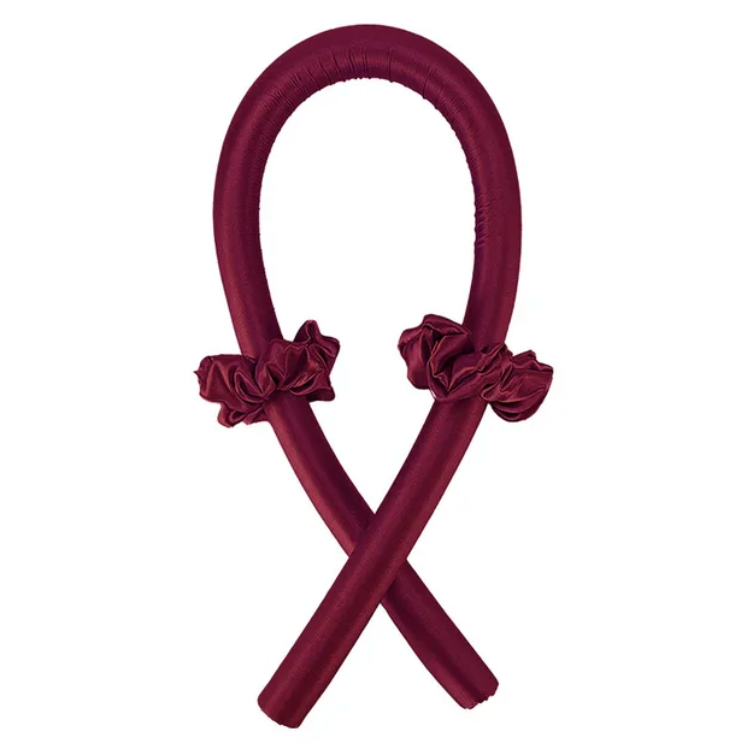 Womans Heatless Hair Curler Silk Ribbon Curling Rod Soft Styling Tool