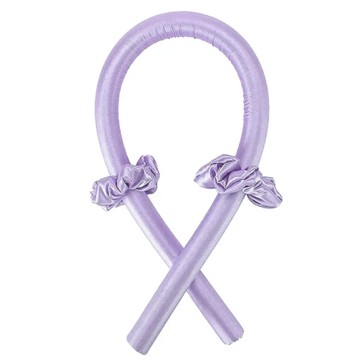 Womans Heatless Hair Curler Silk Ribbon Curling Rod Soft Styling Tool