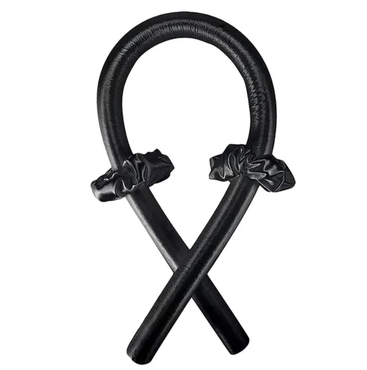 Womans Heatless Hair Curler Silk Ribbon Curling Rod Soft Styling Tool