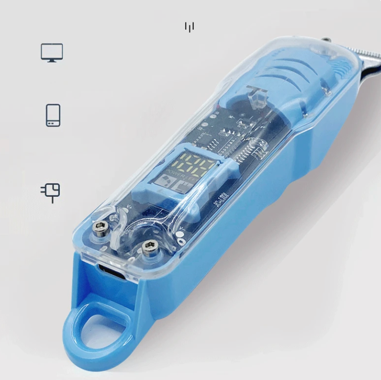 Transparent Display Electric Mens Razor Hair Shaver Trimmer Clipper Attachments