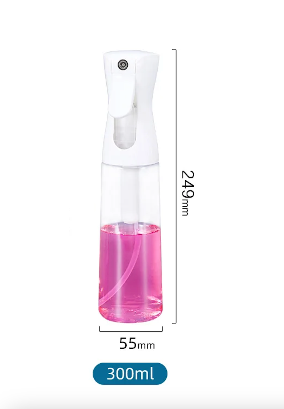 300ML Mist Hair Spray Bottle Colored, Styling Water Applicator Curly Hair Styling Tool