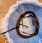 Distressed Denim Bucket Hat Fashion Outdoor Fisherman’s Summer Headwear Cap