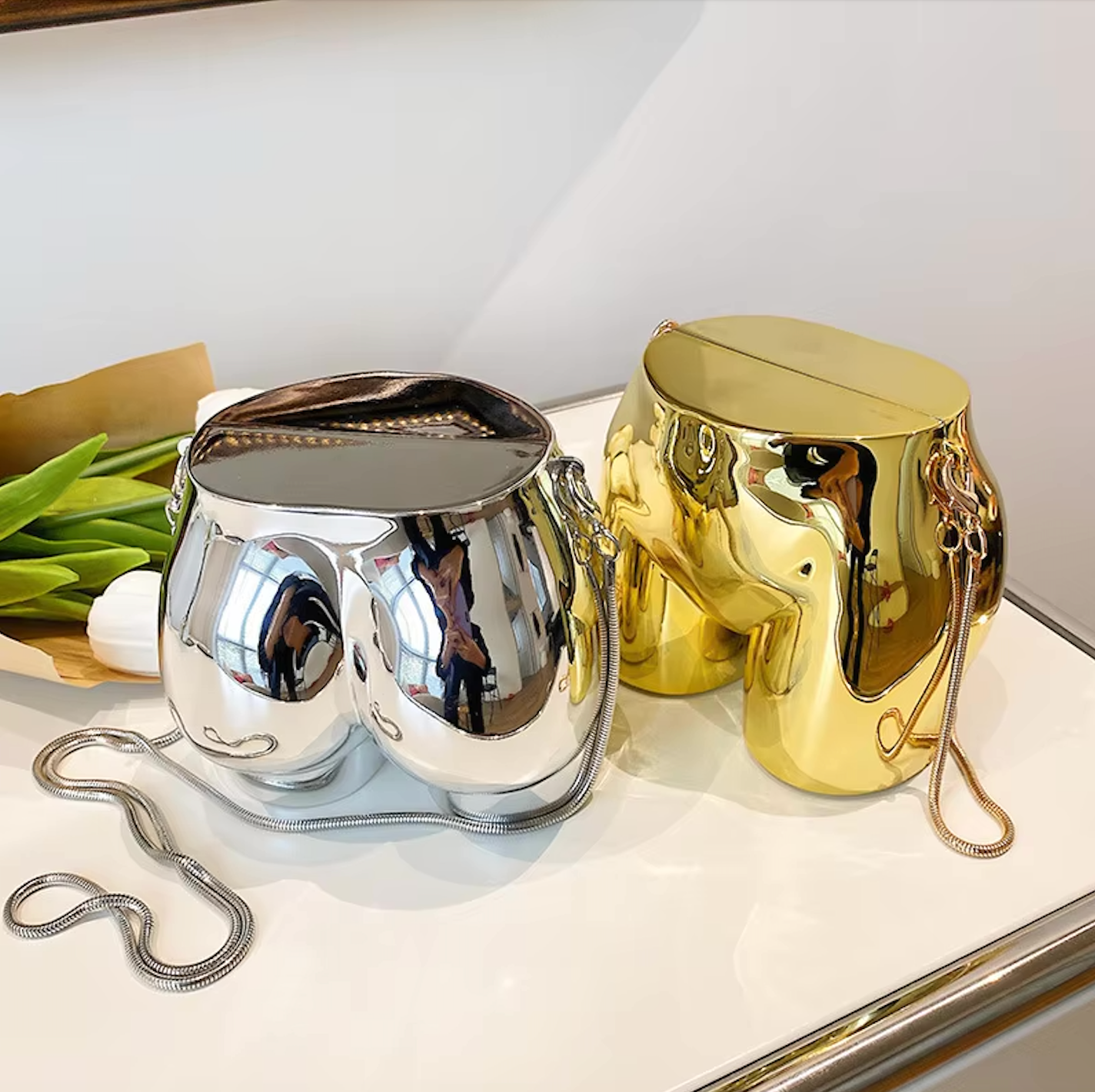 MINI Hip Body Butt Trending Handbag Womans Fashion Cross Body Chain Clutch Purse