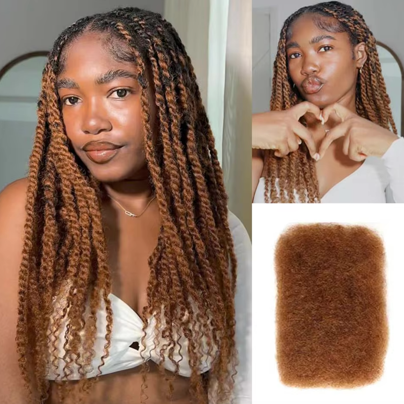 Micro Lock Human Afro Kinky Permanent Lock Extension Twist Natural Human Hair Bulk Braiding Hair