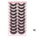 10 Pc Strip Lashes 3D Volume False Lashes Fluffy Mink Volume Eyelash set