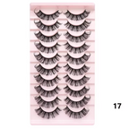 10 Pc Strip Lashes 3D Volume False Lashes Fluffy Mink Volume Eyelash set