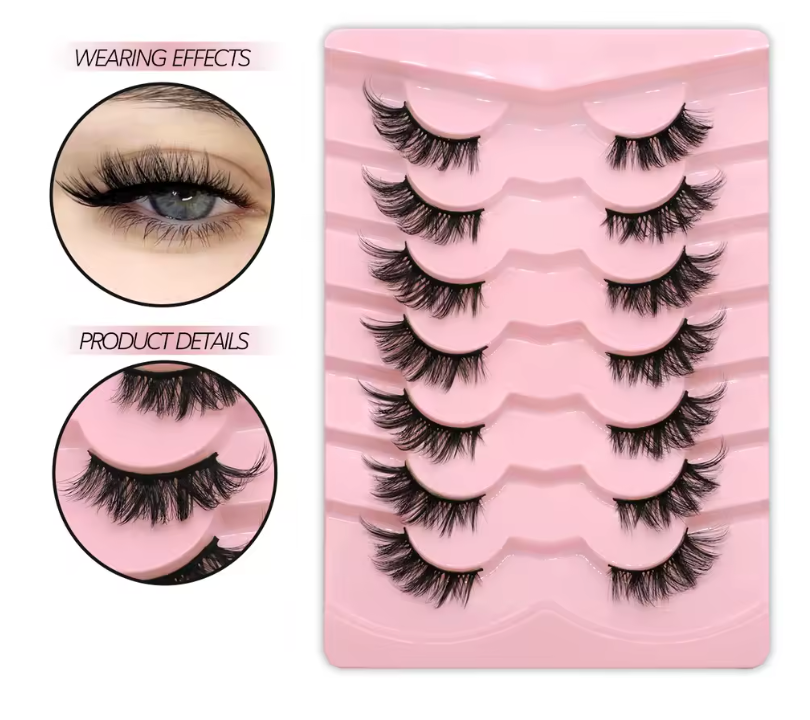 Natural Cat Eye 7/10 Pair Half Strip Lashes Style Mink Soft Lash Extension