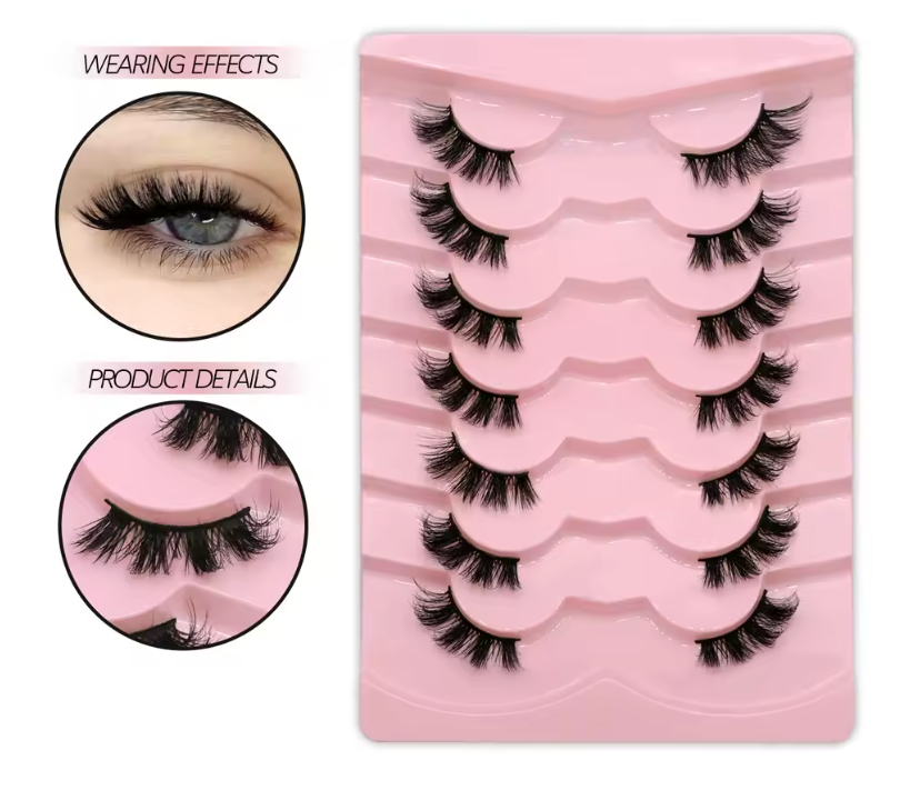 Natural Cat Eye 7/10 Pair Half Strip Lashes Style Mink Soft Lash Extension