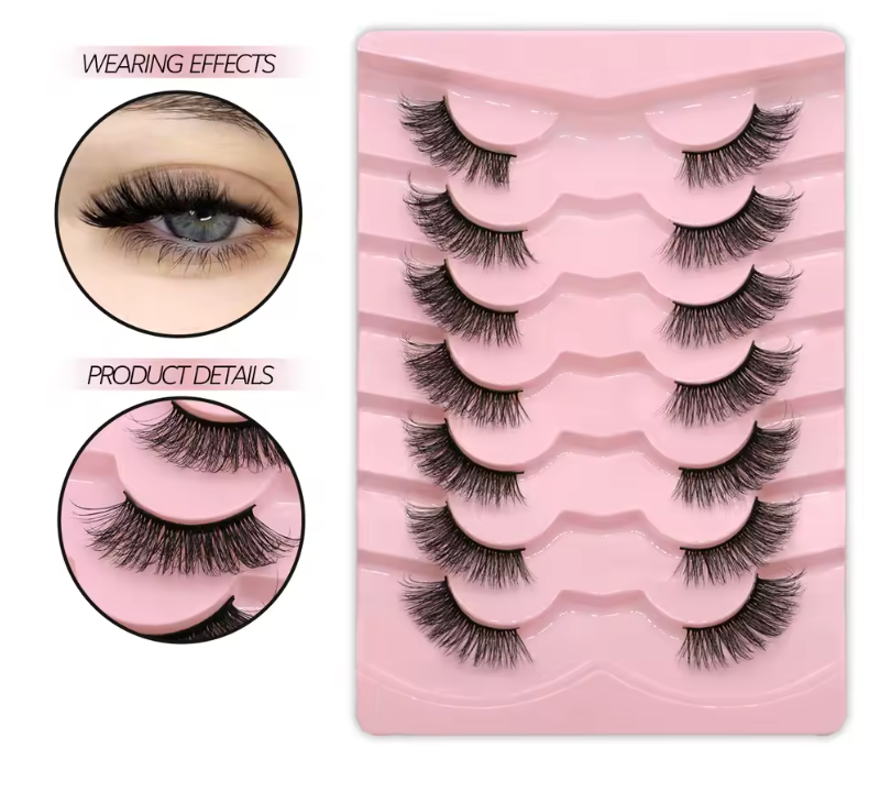 Natural Cat Eye 7/10 Pair Half Strip Lashes Style Mink Soft Lash Extension