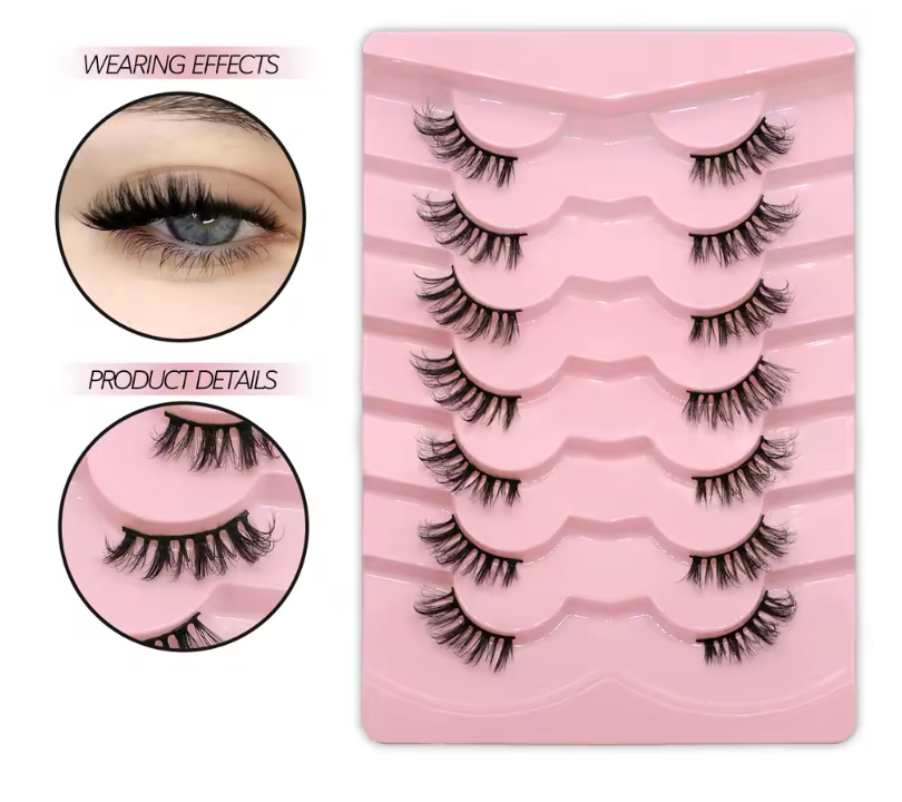 Natural Cat Eye 7/10 Pair Half Strip Lashes Style Mink Soft Lash Extension