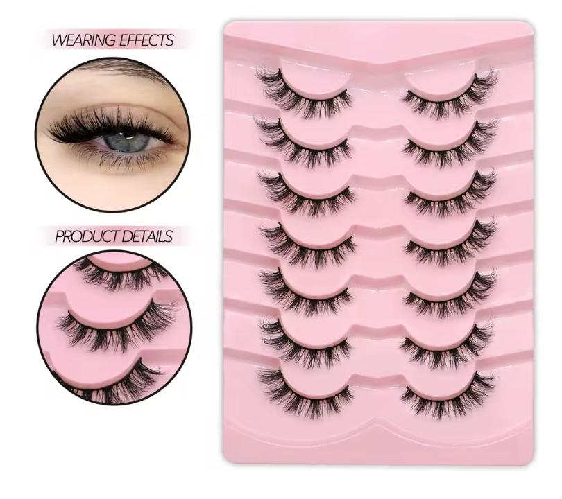 Natural Cat Eye 7/10 Pair Half Strip Lashes Style Mink Soft Lash Extension