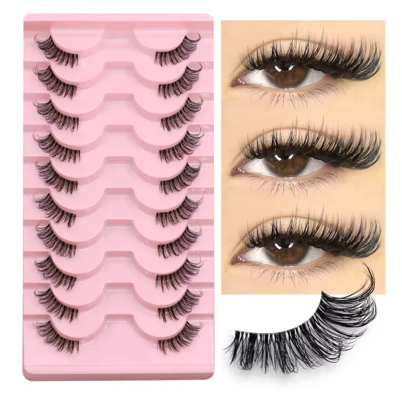 Natural Cat Eye 7/10 Pair Half Strip Lashes Style Mink Soft Lash Extension